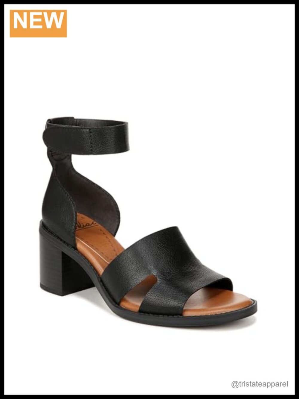 Women's block heel sandal eco-conscious vegan leather open toe